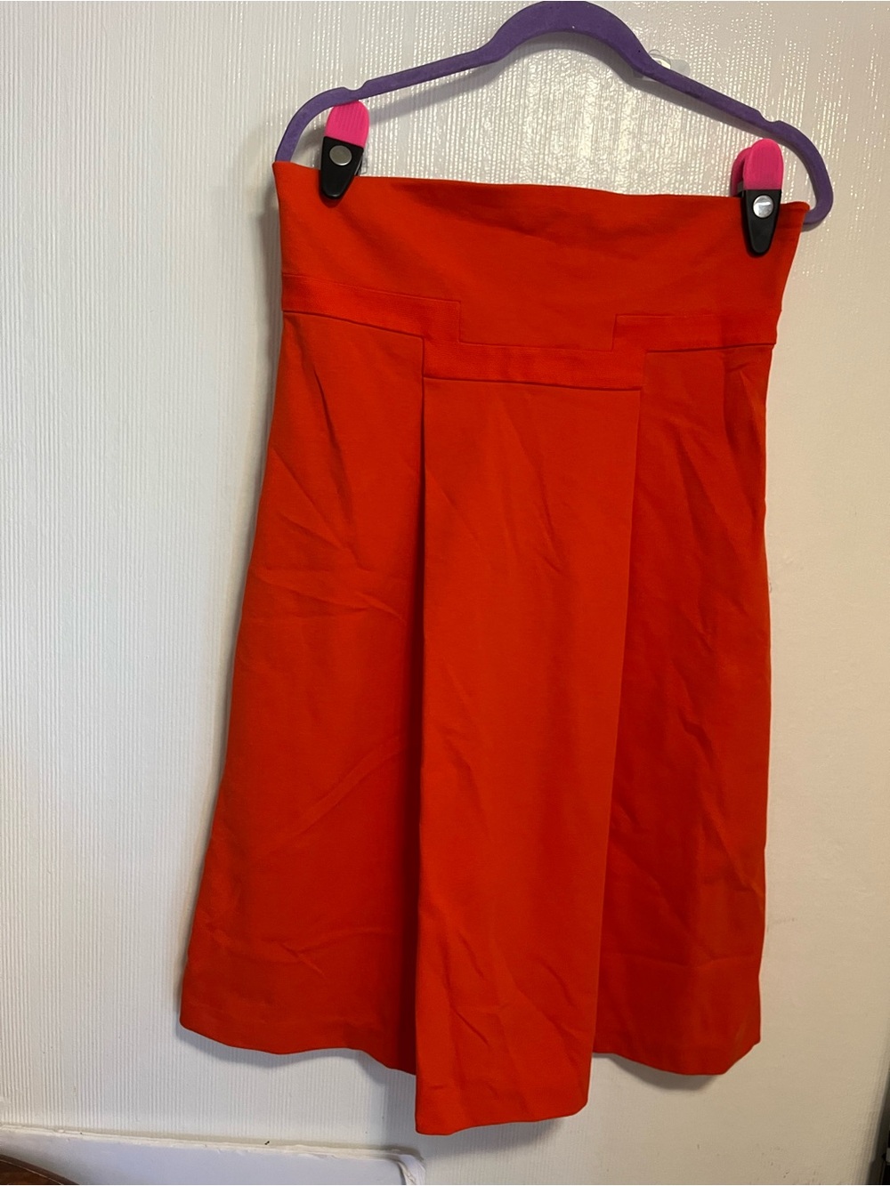 Diane Von Furstenberg Strapless Orange A-Line Dress